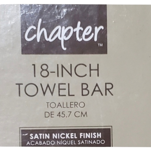 Chapter 18-Inch Towel Bar/Rack Satin Nickel Finish Bathroom Accessory - Picture 3 of 6